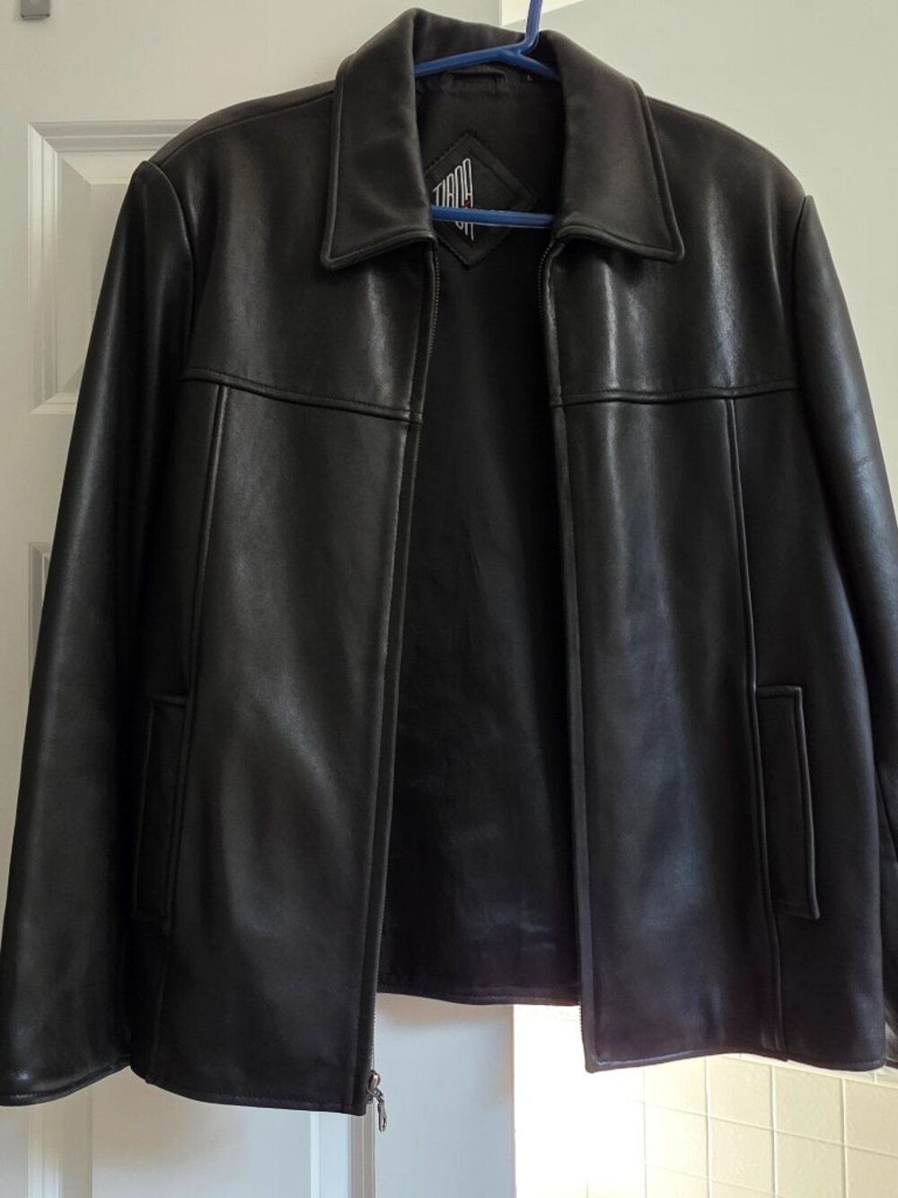 Vintage Tibor Leathers jacket, black, size large